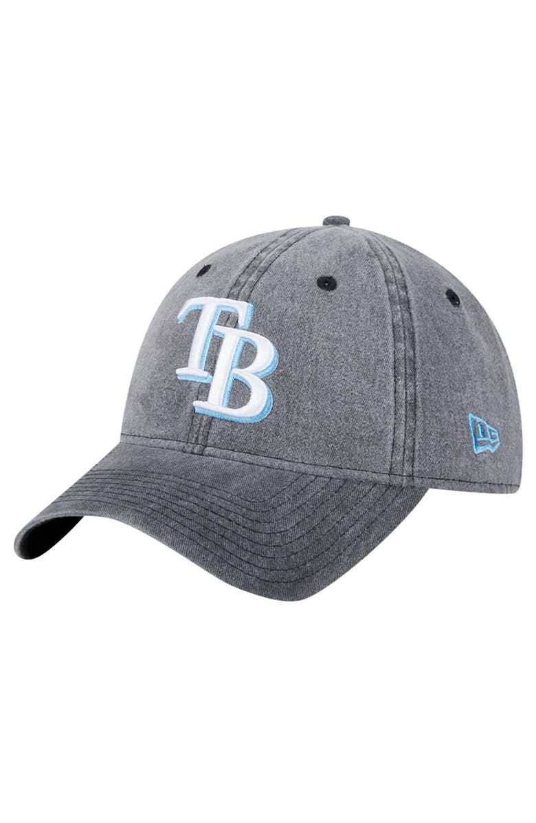 New Era Men's New Era Black Tampa Bay Rays Rugged Team 9TWENTY Adjustable Hat, Main, color,