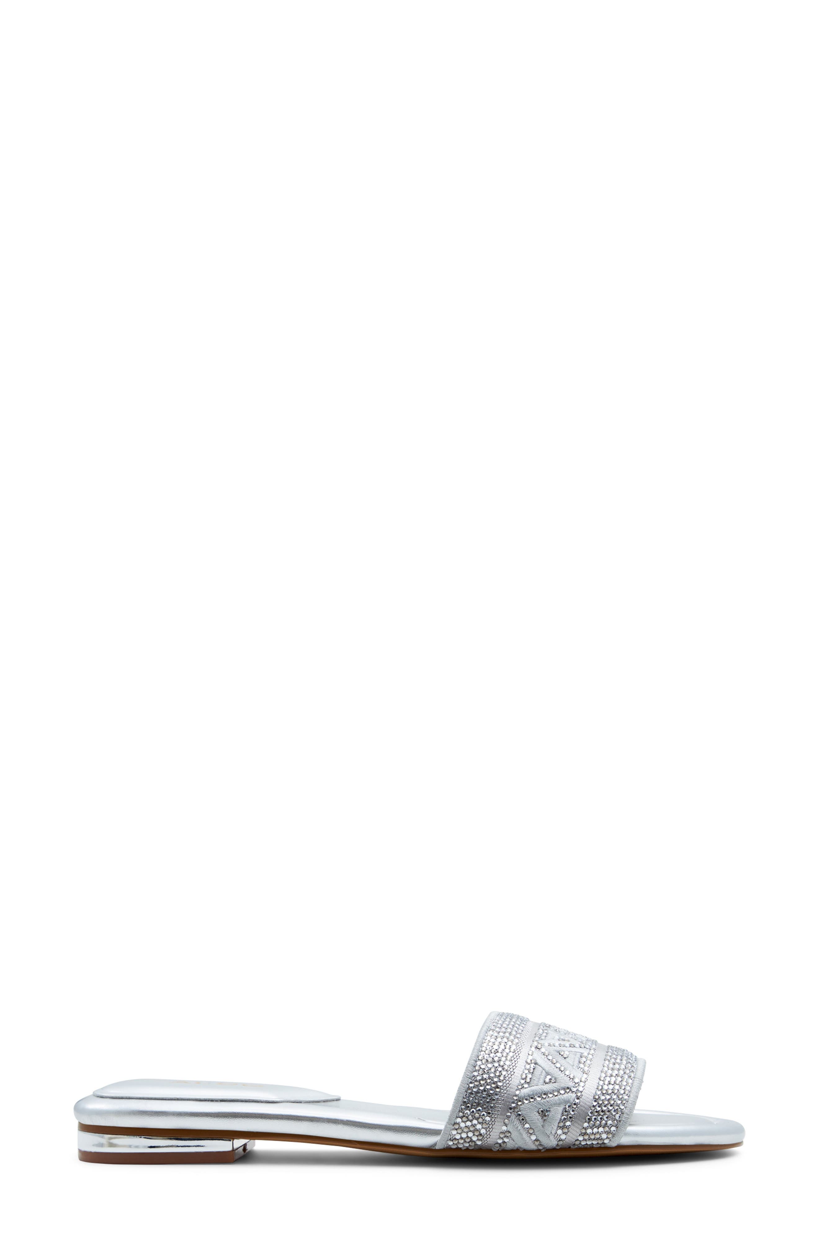 ALDO Ghalia Rhinestone Slide Sandal, Alternate, color, 