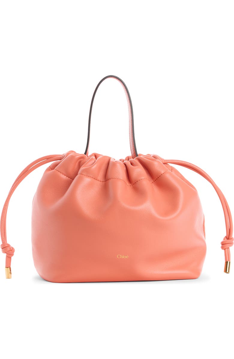 Chloé Mini Icons Leather Shoulder Bag, Main, color, Camellia Coral