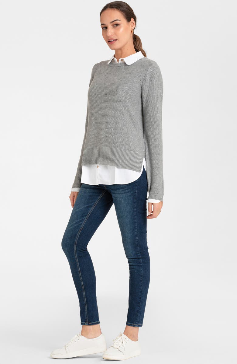 Seraphine Layered Maternity/Nursing Sweater, Alternate, color,