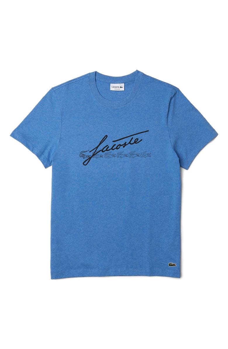 Lacoste Men's Crocodile Logo Cotton Graphic Tee, Main, color, 