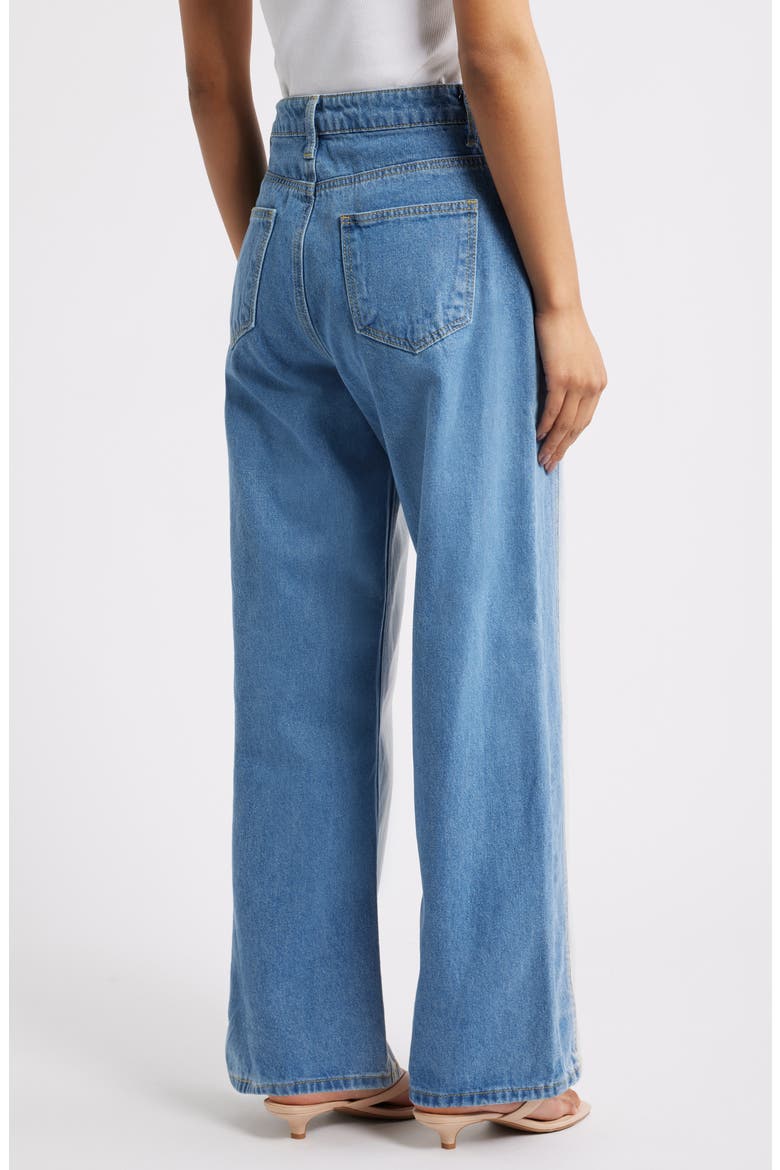 Yuri High Waist Wide Leg Jeans, Alternate, color, TWO TONE BLUE