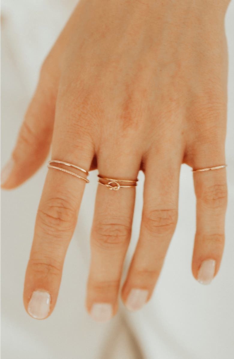 MADE BY MARY Knot Ring, Alternate, color, Gold Filled