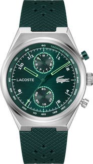 Lacoste Line Racer Green Multifunction Silicone Strap Watch, 43mm