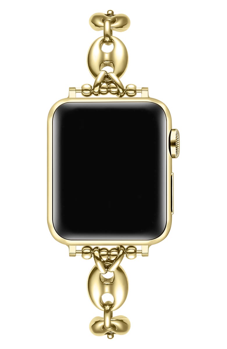 The Posh Tech Poppy Apple Watch<sup>®</sup> Bracelet Watchband, Alternate, color, Gold