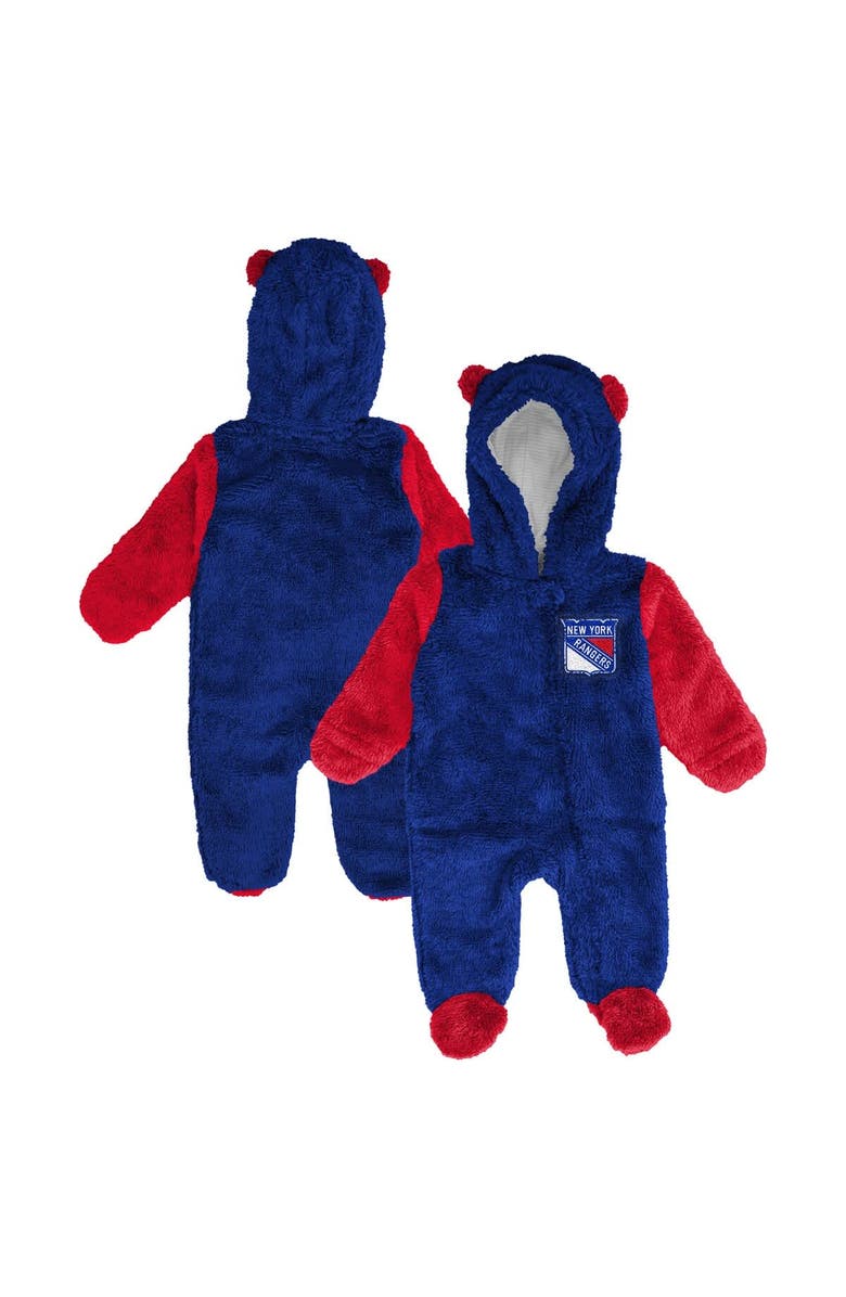 Outerstuff Infant
Newborn Outerstuff Blue New York Rangers Stay Napping Fleece Bunting Full-Zip Hooded Sleeper, Main, color,