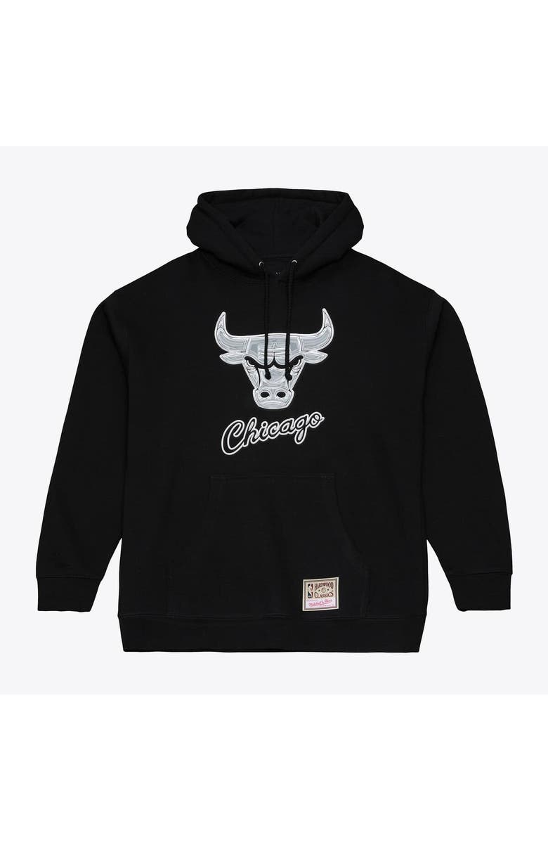Mitchell & Ness Men's Mitchell & Ness Black Chicago Bulls Chrome Hoodie, Main, color, Black