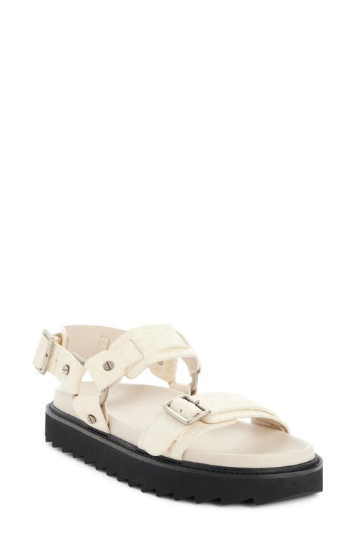Acne Studios Leather Platform Sandals In Light Beige