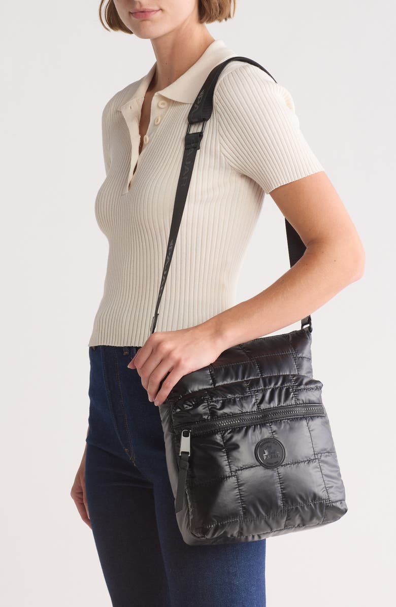 Pajar Quilted Nylon Crossbody Bag, Alternate, color,