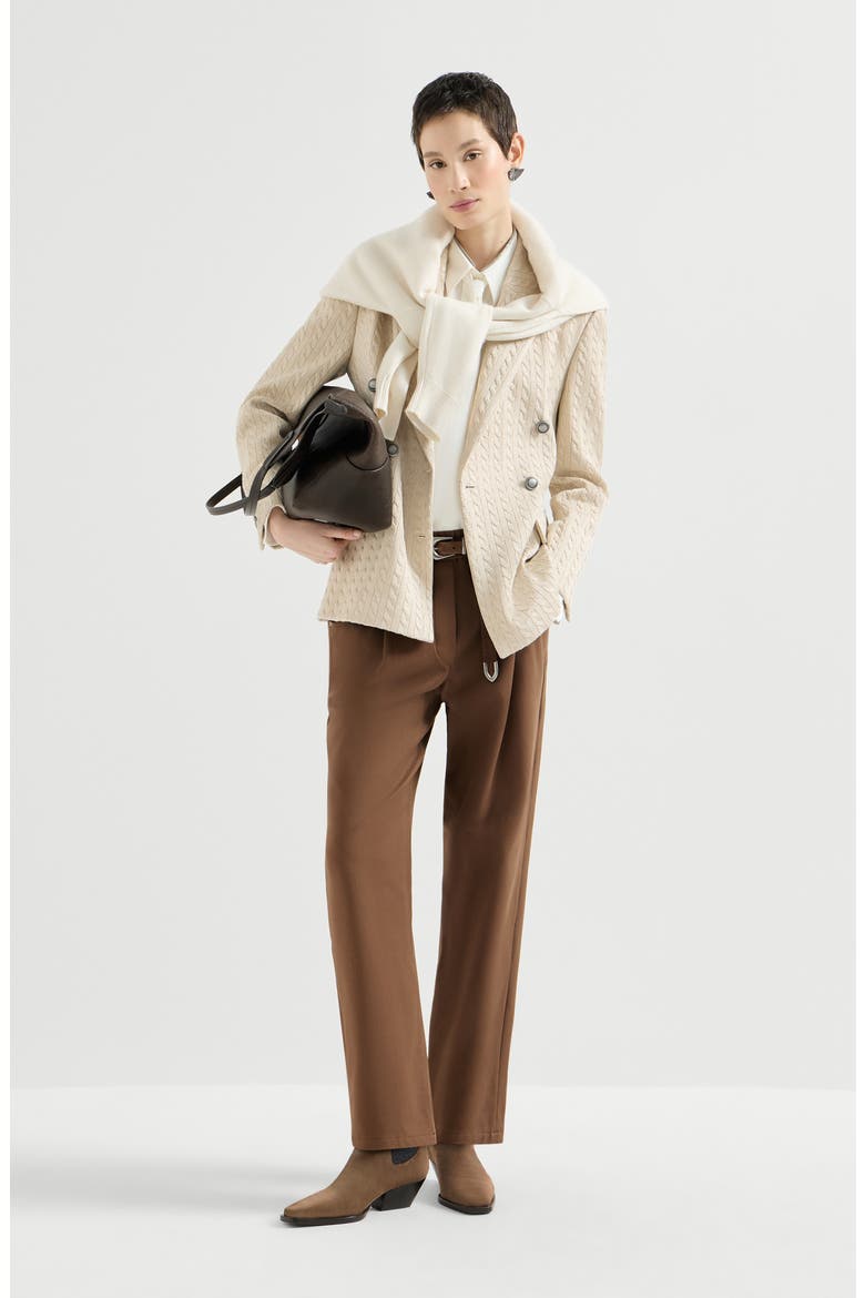Baggy pull-on trousers, Alternate, color, Cigar