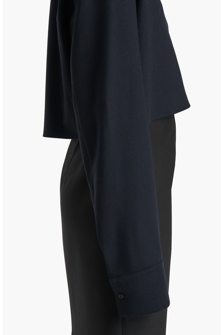 Jasen Crop Button-Up Shirt, Alternate, color, DARK NAVY