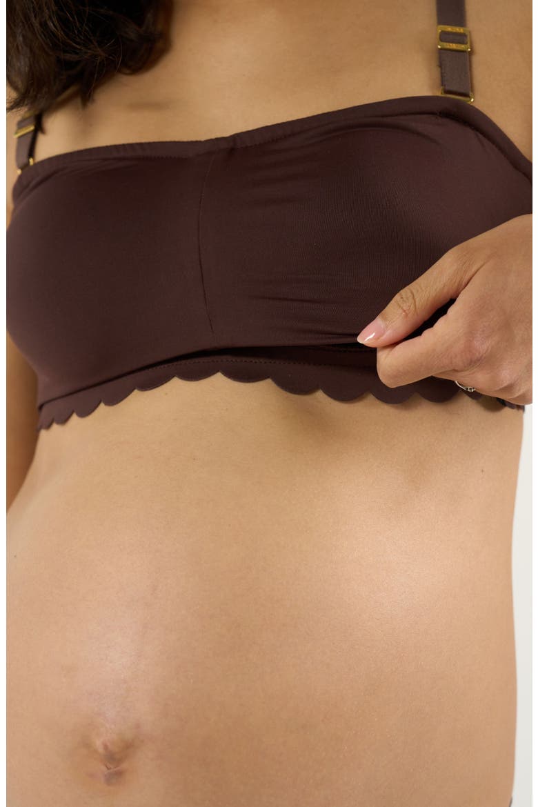 Skin Maternity And Nursing Invisible Bandeau Bra  C/D Cup, Alternate, color, Chocolate