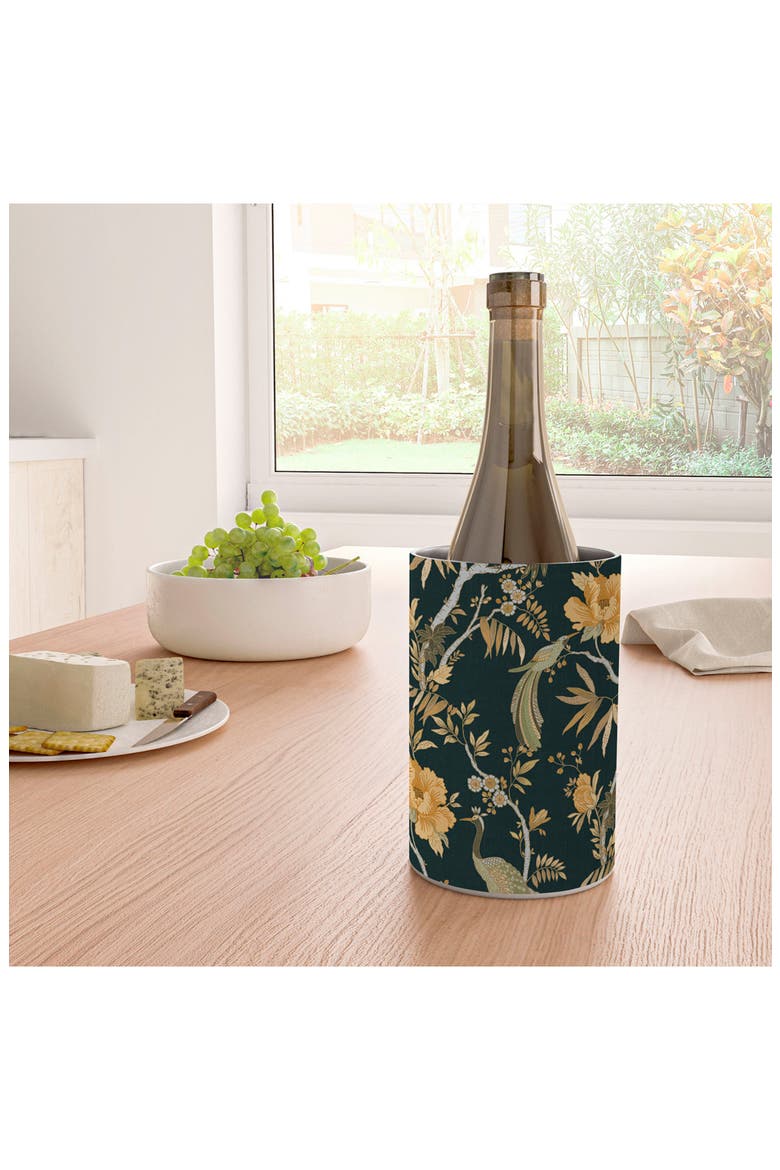 Peacock Garden Stainless Steel Wine Cooler, Alternate, color, TURQUOISE