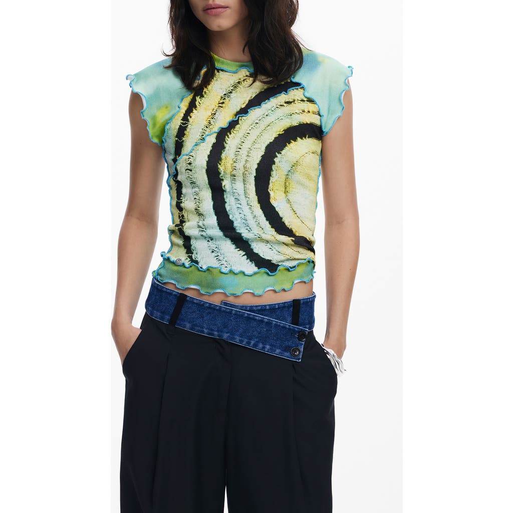 Desigual Lettuce Edge T-shirt In Multi