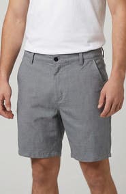 BURNSIDE Cotton & Linen Blend Chino Shorts