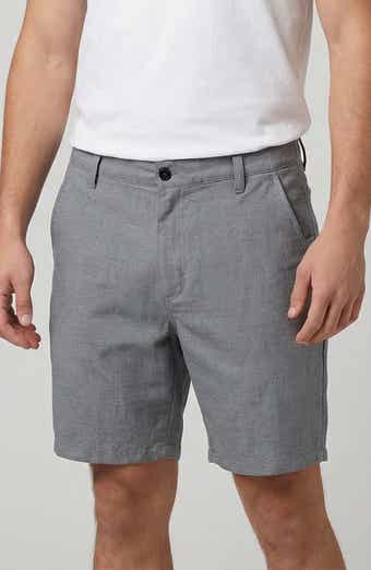 BURNSIDE Cotton & Linen Blend Chino Shorts