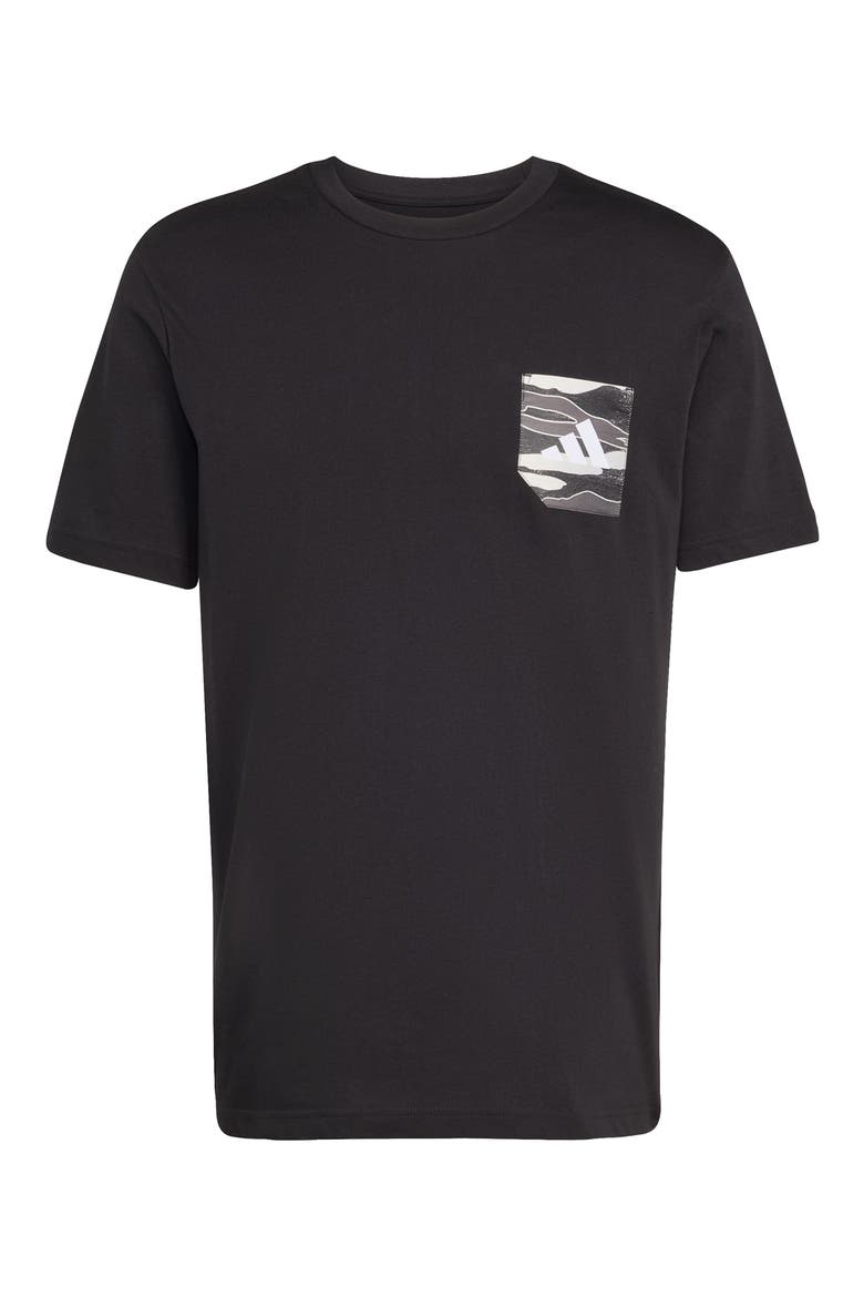 Camo Badge of Sport Pocket Graphic T-Shirt, Alternate, color, BLACK
