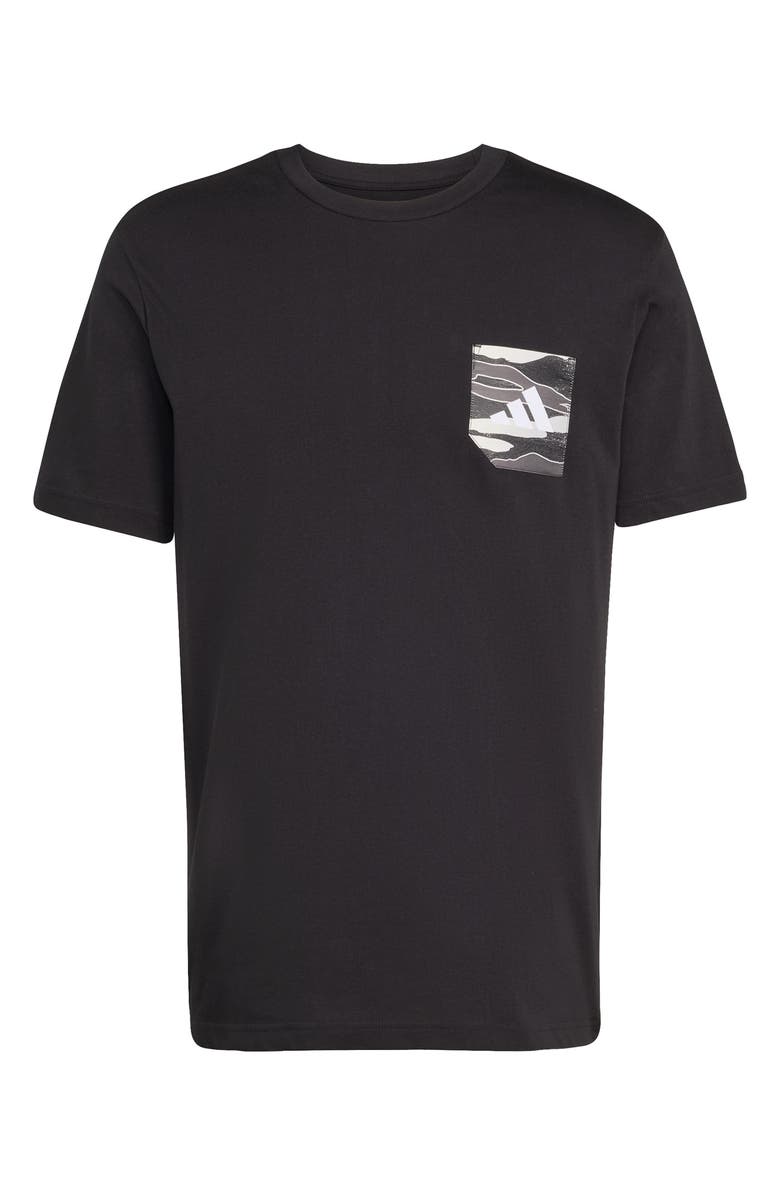 adidas Camo Badge of Sport Pocket Graphic T-Shirt, Alternate, color, Black