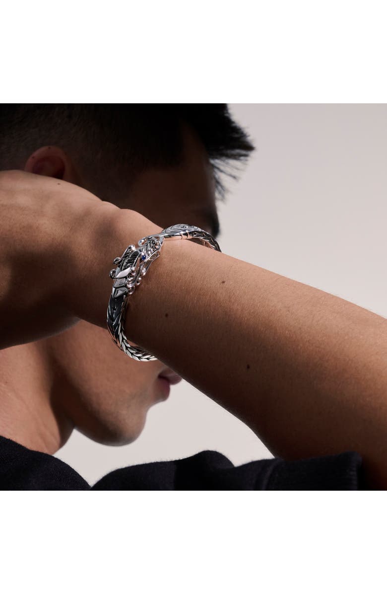 John Hardy Men's Legends Naga Station Bracelet with Blue Sapphire, Alternate, color, 