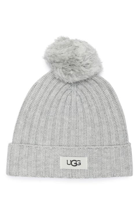Kids' Ribbed Wool Blend Pompom Beanie (Toddler & Little Kid)