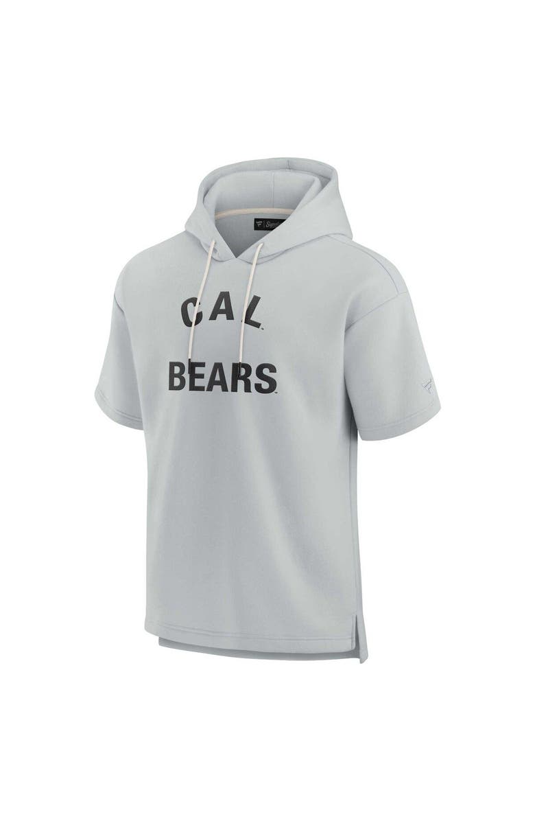 Fanatics Signature Unisex Fanatics Signature Gray Cal Bears Elements Super Soft Fleece Short Sleeve Pullover Hoodie, Alternate, color, Gray