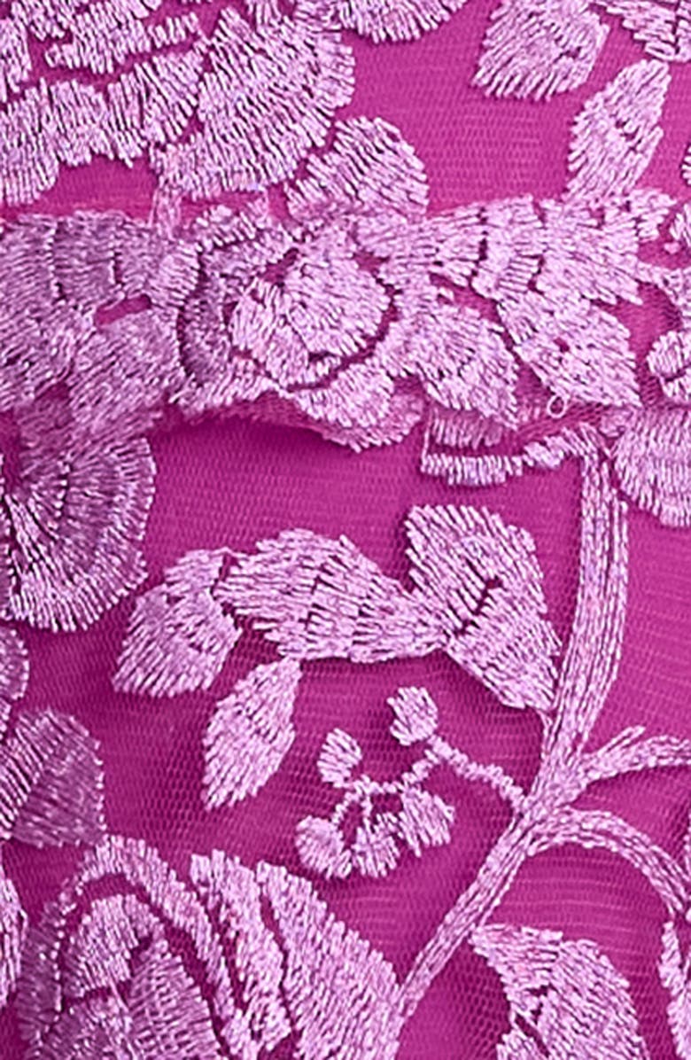 Tadashi Shoji Embellished Illusion Gown, Alternate, color, Magenta