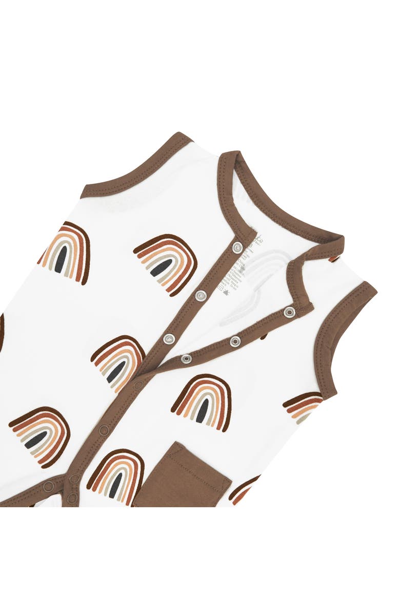 Kyte BABY Coffee Rainbow Romper, Alternate, color, 