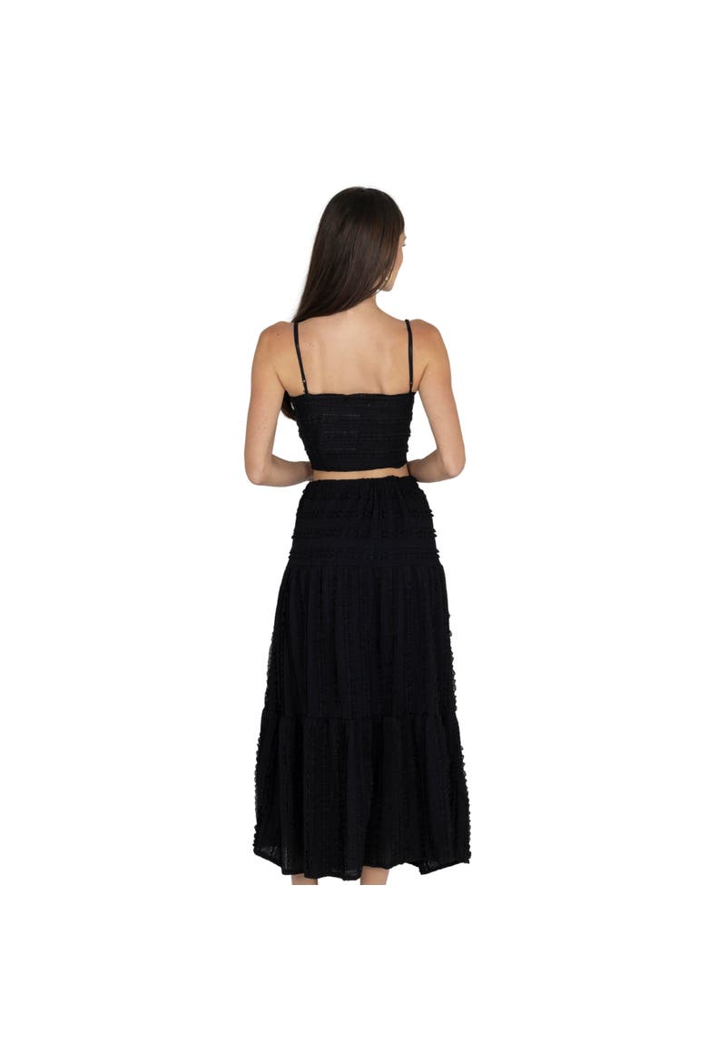 Emma Top & Maxi Skirt Set, Alternate, color, BLACK