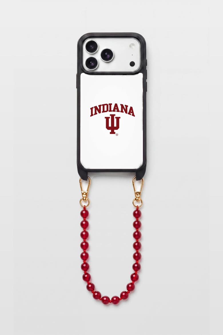 Indiana University Phone Wristlet Set, Main, color, White/Crimson