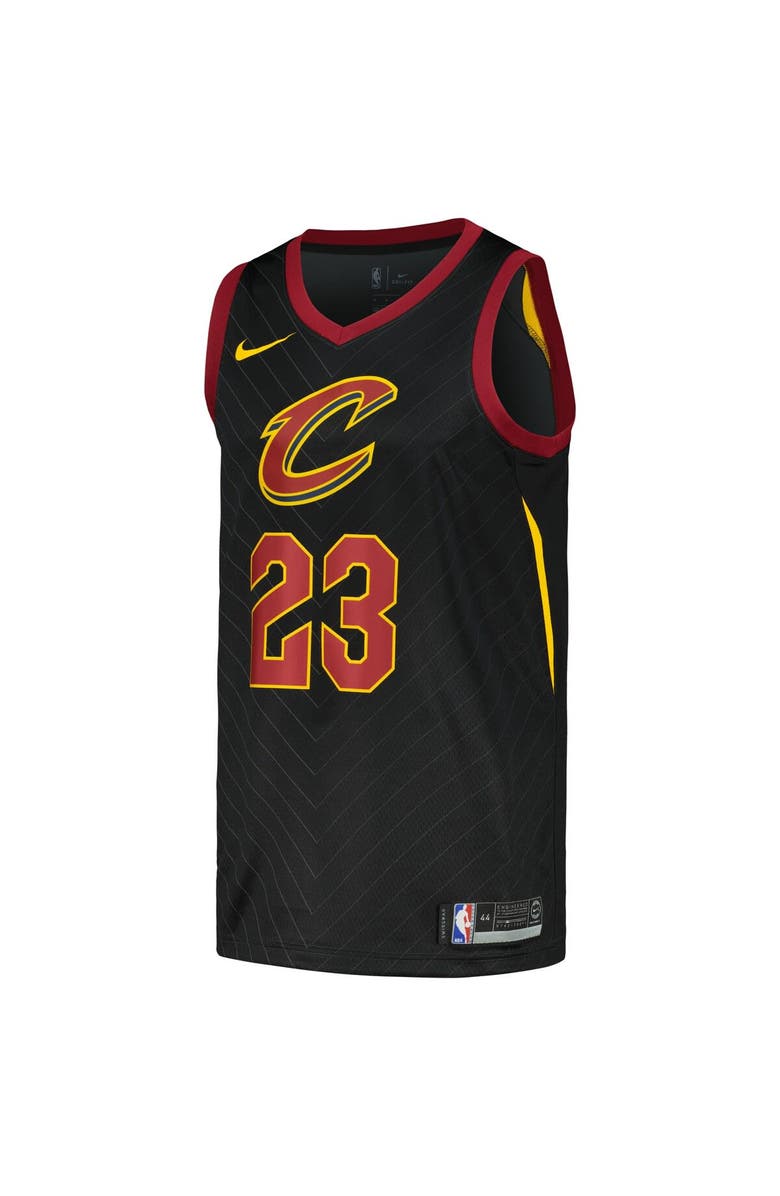 Nike Men's Nike LeBron James Black Cleveland Cavaliers Swingman Player Jersey - Statement Edition, Alternate, color, 