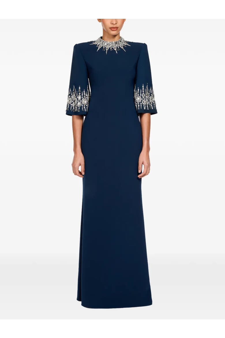Ilana Embellished Maxi Dress, Main, color, Blackthorne Blue