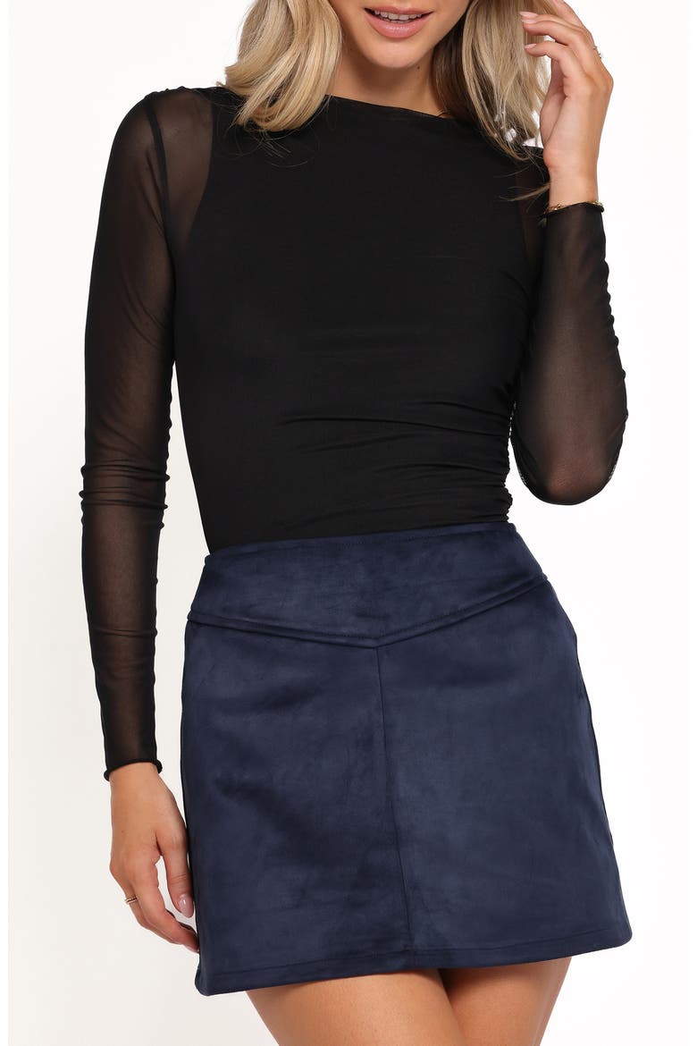 Aine Sheer Mesh Bodysuit, Main, color, BLACK
