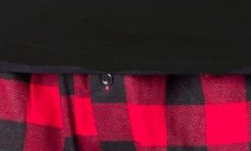 Sleephero Knit Brushed Grid Flannel Pajamas
