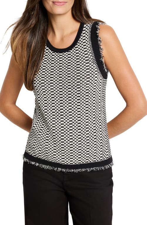 NIC+ZOE Opposites Attrace Sweater Tank in Black Mix 