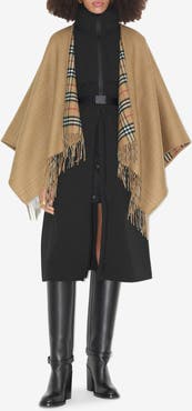 Burberry Vintage Check Wool Cape