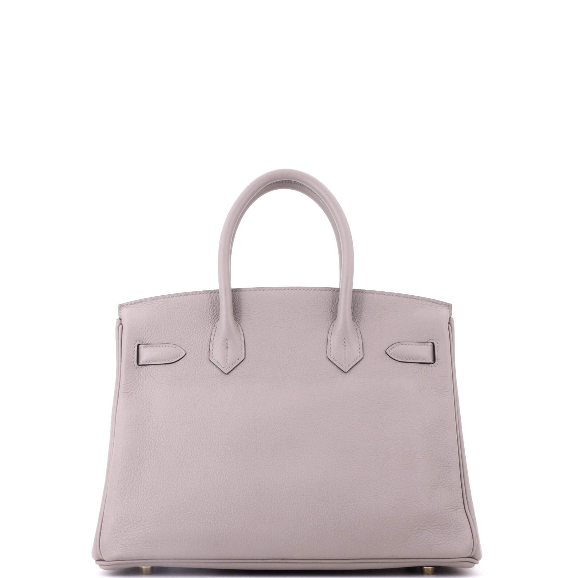 Birkin Handbag Grey Novillo with Gold Hardware 30, Alternate, color, Grey