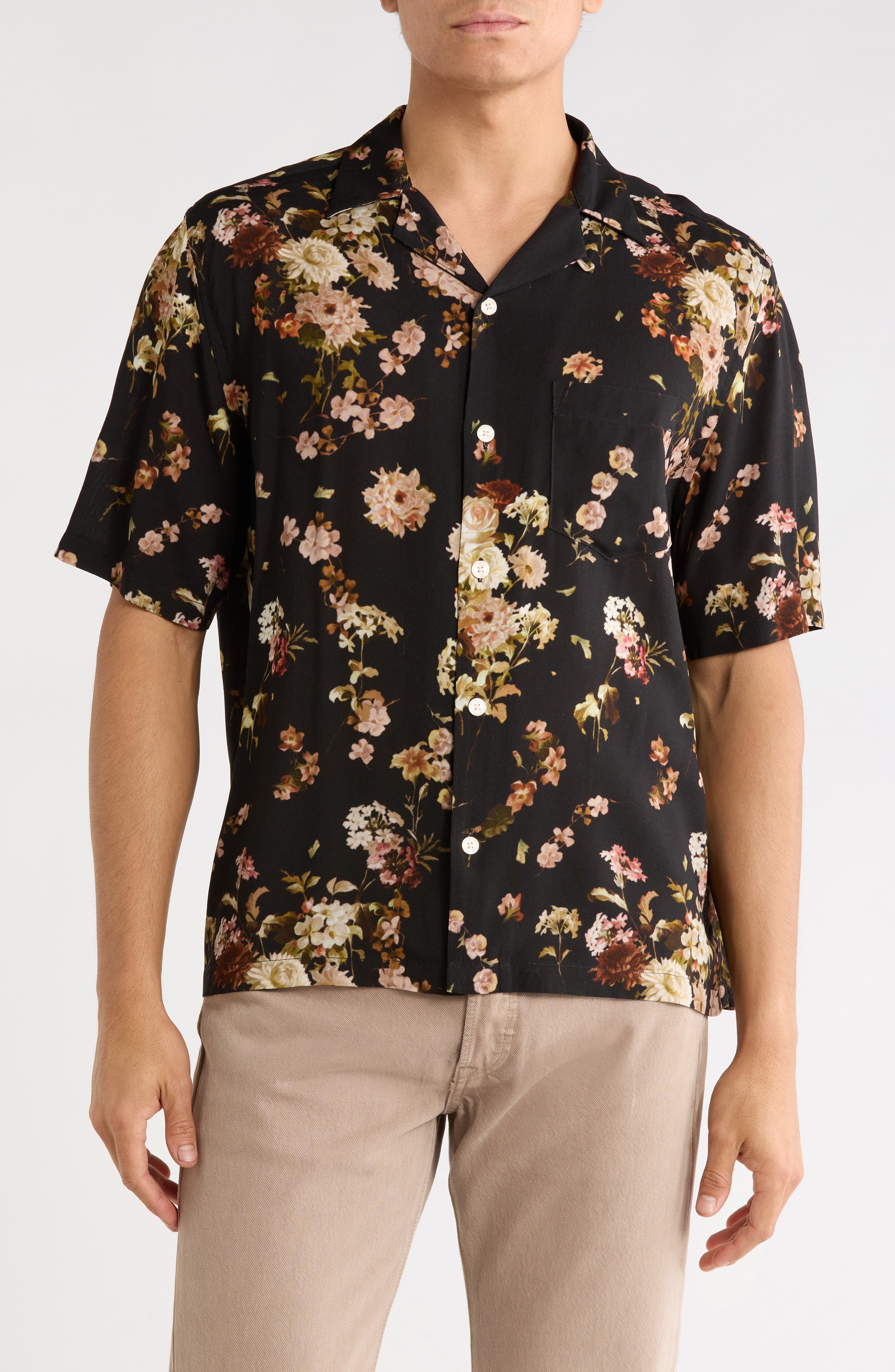 Armada Floral Linen & Cotton Camp Shirt