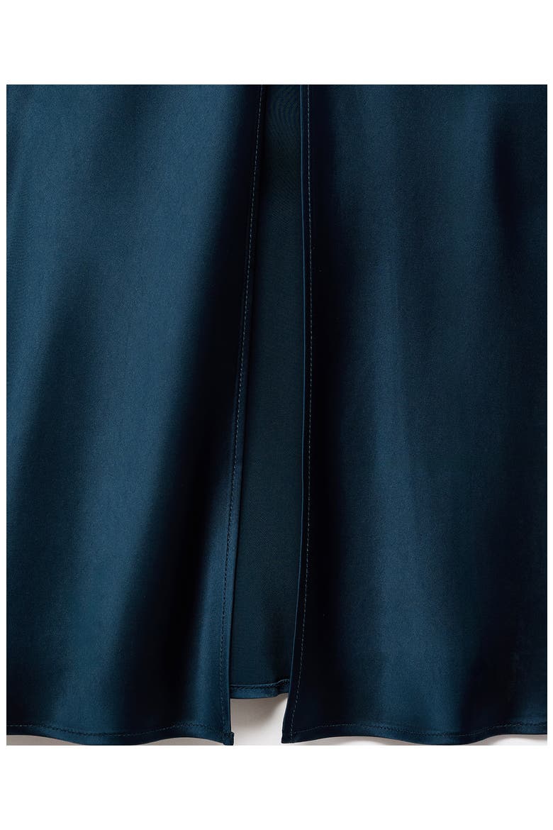 Long Sleeve Satin Midi Dress, Alternate, color, NAVY
