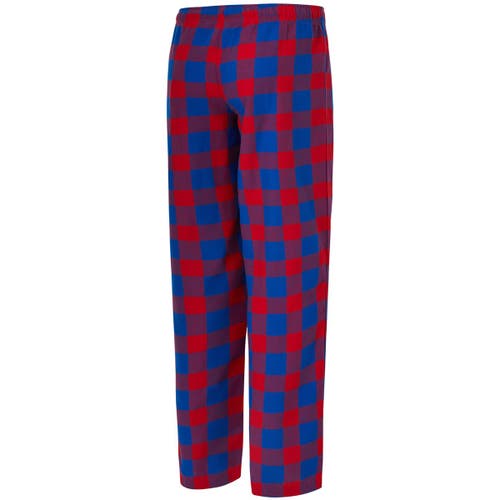 Concepts Sport Royal/red Buffalo Bills Avondale T-shirt & Pants Flannel Pj Set In Blue