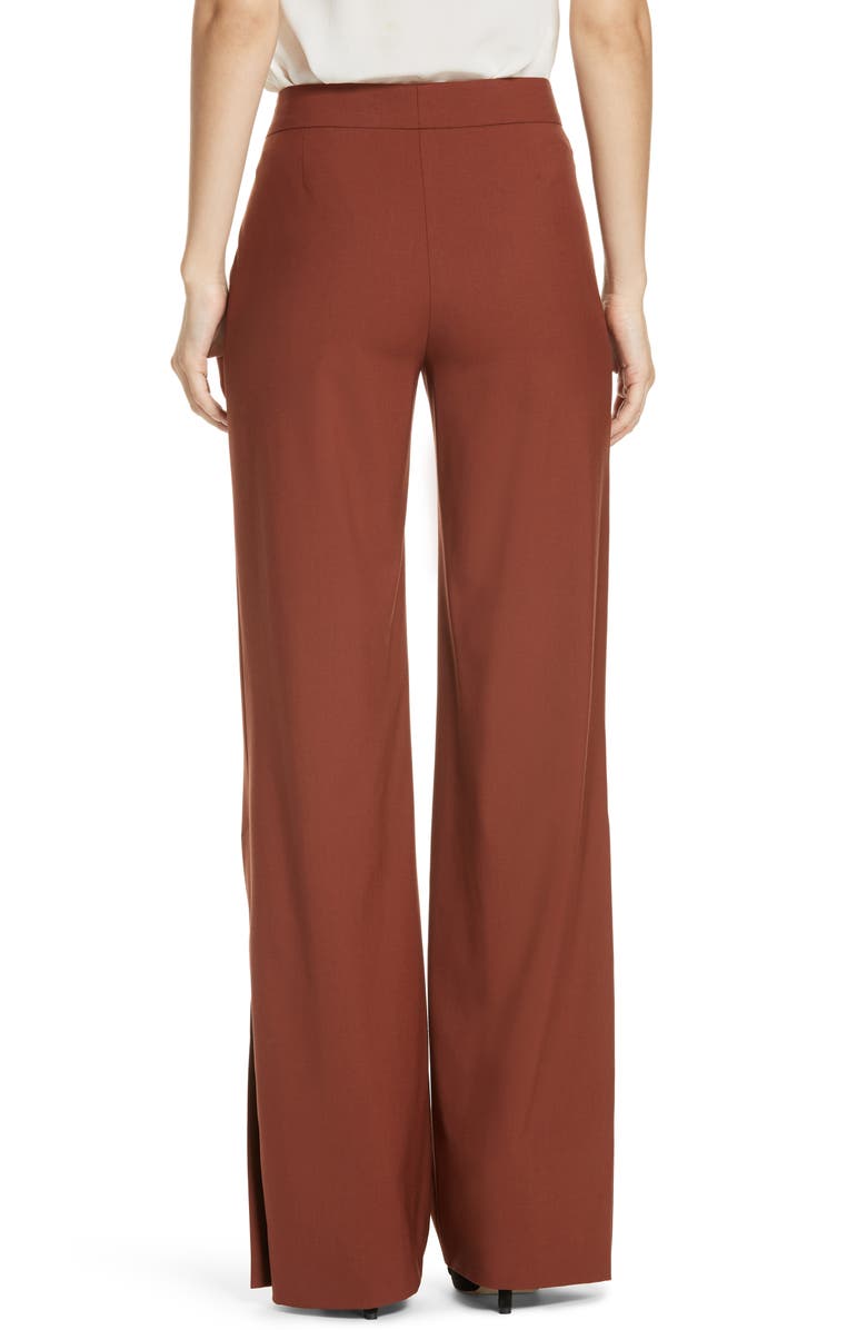Theory Good Stretch Wool Slit Wide Leg Pants, Alternate, color, 
