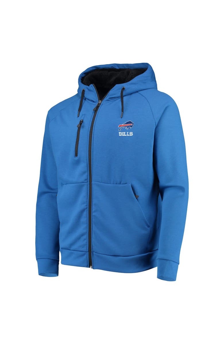 DUNBROOKE Men's Dunbrooke Royal Buffalo Bills Shag Tri-Blend Full-Zip Raglan Hoodie, Alternate, color, 