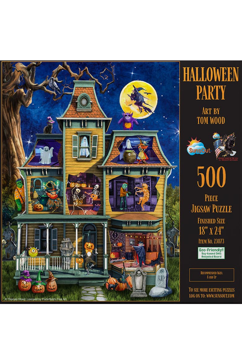 Halloween Party 500 piece Jigsaw Puzzle for Adults, Alternate, color, Multicolor