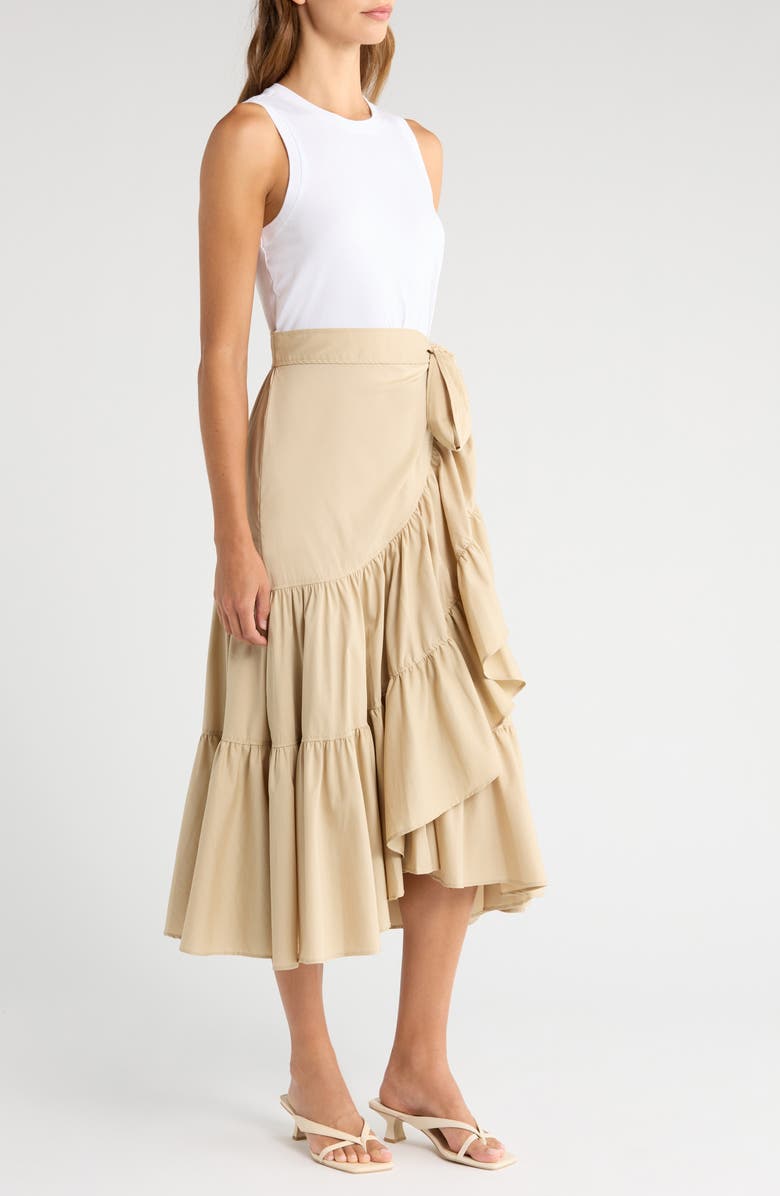Cinq à Sept Mahlia Midi Dress, Alternate, color, White/ Khaki