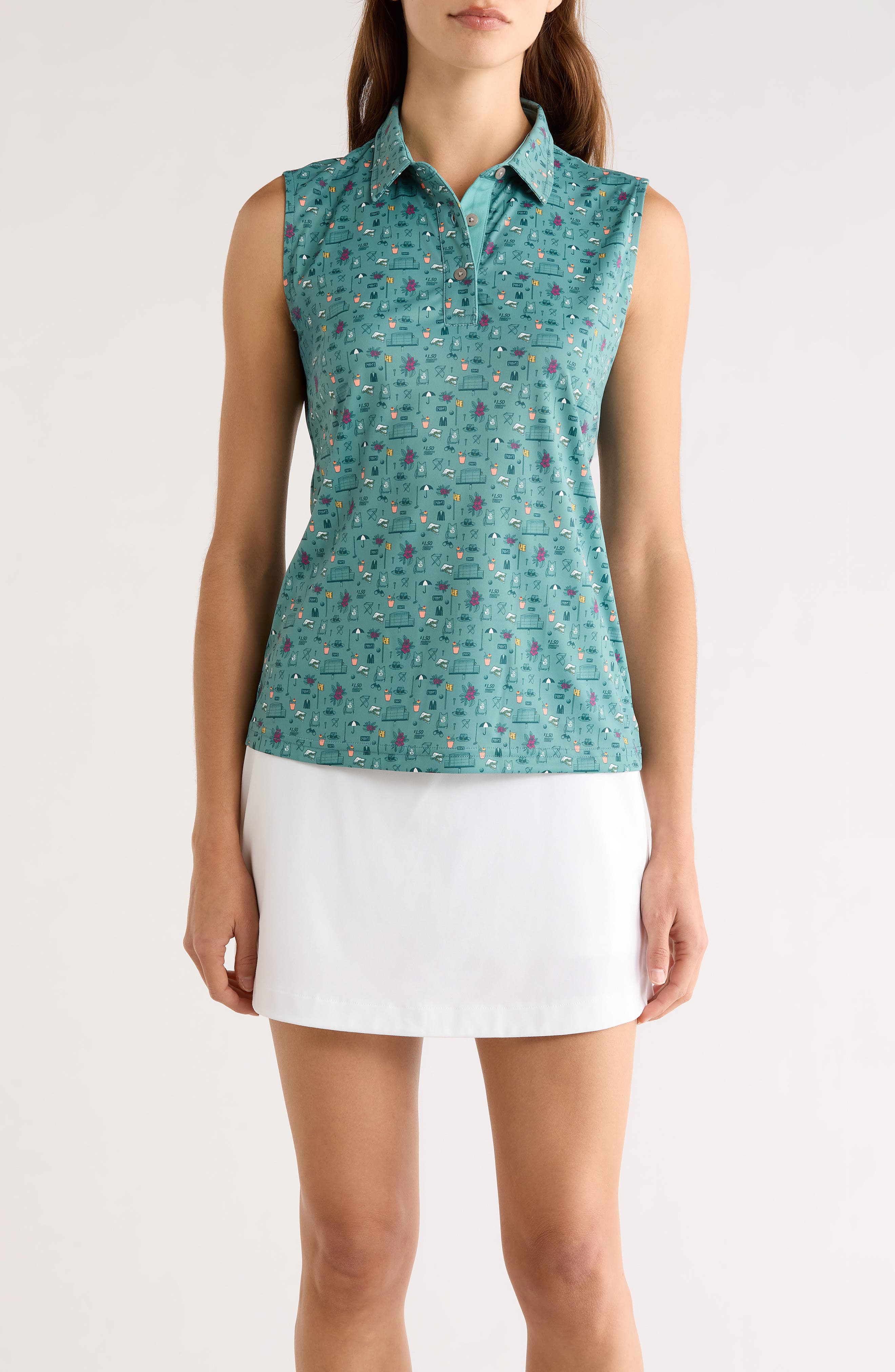 Natalie Sleeveless Golf Polo