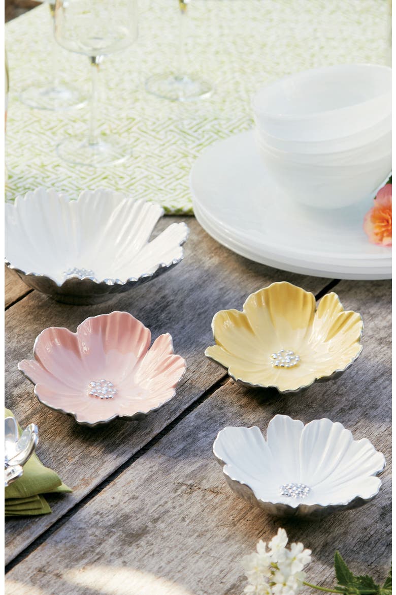 Cosmos White Dip Dish, Alternate, color, WHITE