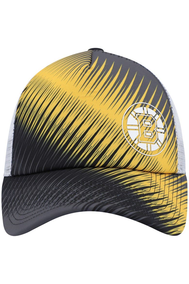 Women's adidas Black/White Boston Bruins Graphic Foam Trucker Snapback Hat, Alternate, color, Black