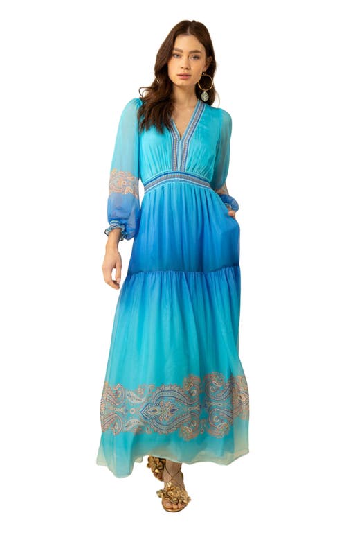 Hale Bob Ayla Chiffon Maxi Dress in Blue  product