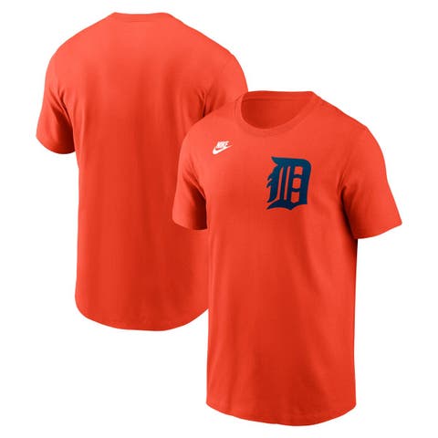 Men's Nike Orange Detroit Tigers Cooperstown Wordmark T-Shirt