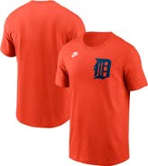 Nike Men's Nike Orange Detroit Tigers Cooperstown Wordmark T-Shirt