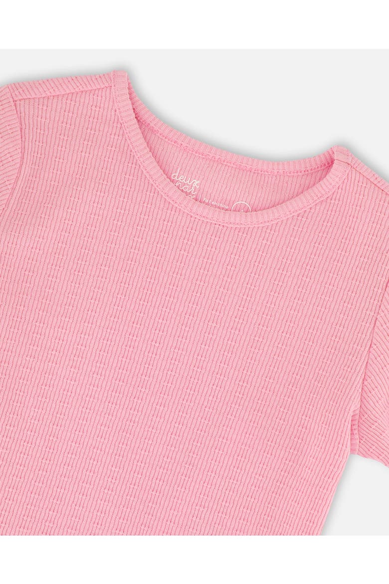 Relaxed Straight Fit Crinkle Jersey Short Sleeve T-Shirt, Alternate, color, Pink